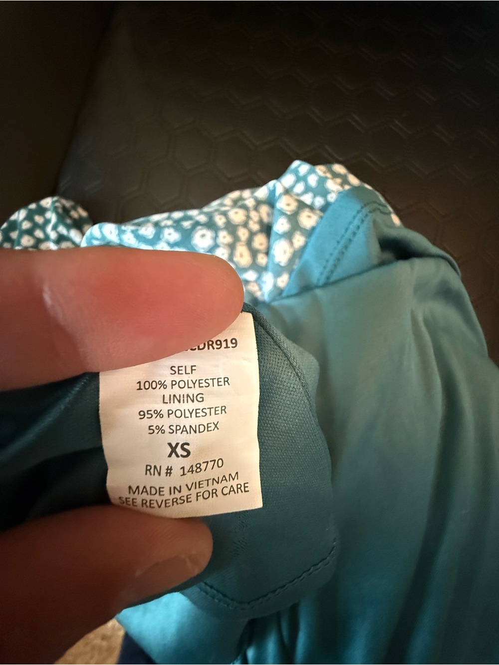 Sienna Sky Teal and White Dot Wrap Midi Dress - Size XS - Picture 9 of 9
